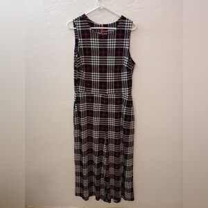 Danny & Nicole Women's Size 10 Multicolor Plaid Sleeveless  Jumpsuit